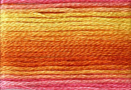 8046 Yellow Orange Pink Variegated Floss