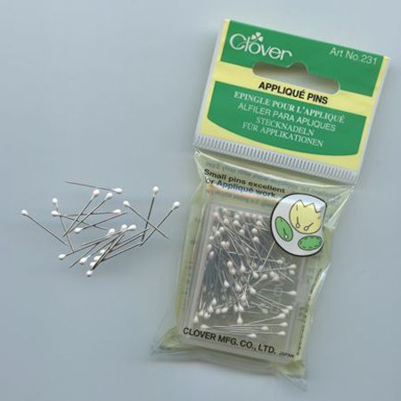 Applique Glass Head Pins Clover #231 - 051221403057