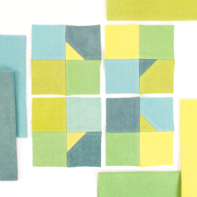 MONTH ONE Block Along - Wool & Thread Kits - "Bits & Pieces" by Sue Spargo