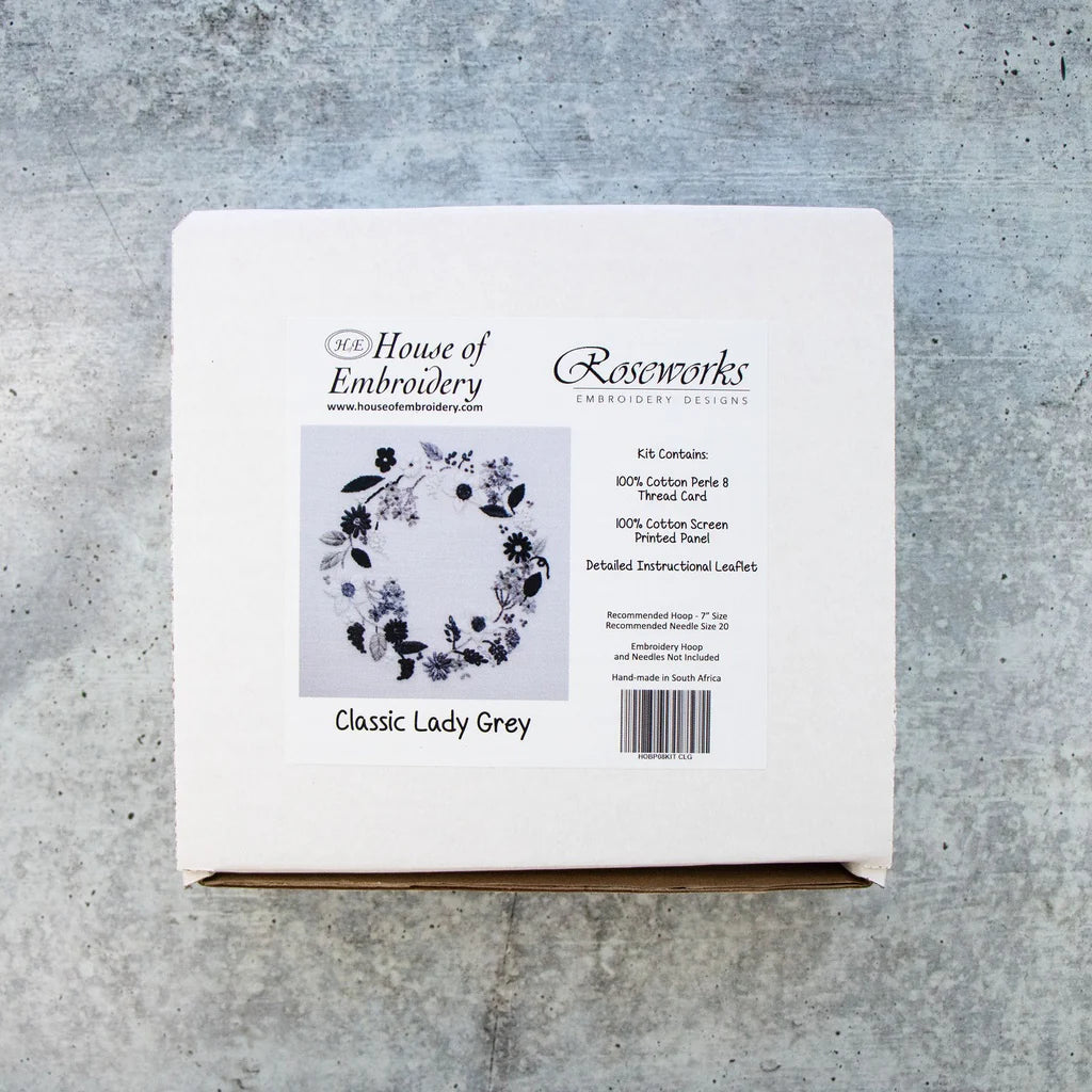 HofE Classic Lady, Grey, Embroidery kit