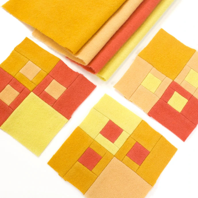 MONTH ONE Block Along - Wool & Thread Kits - "Bits & Pieces" by Sue Spargo