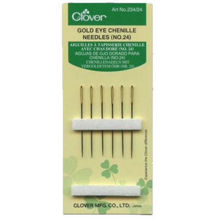 Clover Gold Eye Chenille Needles - #24