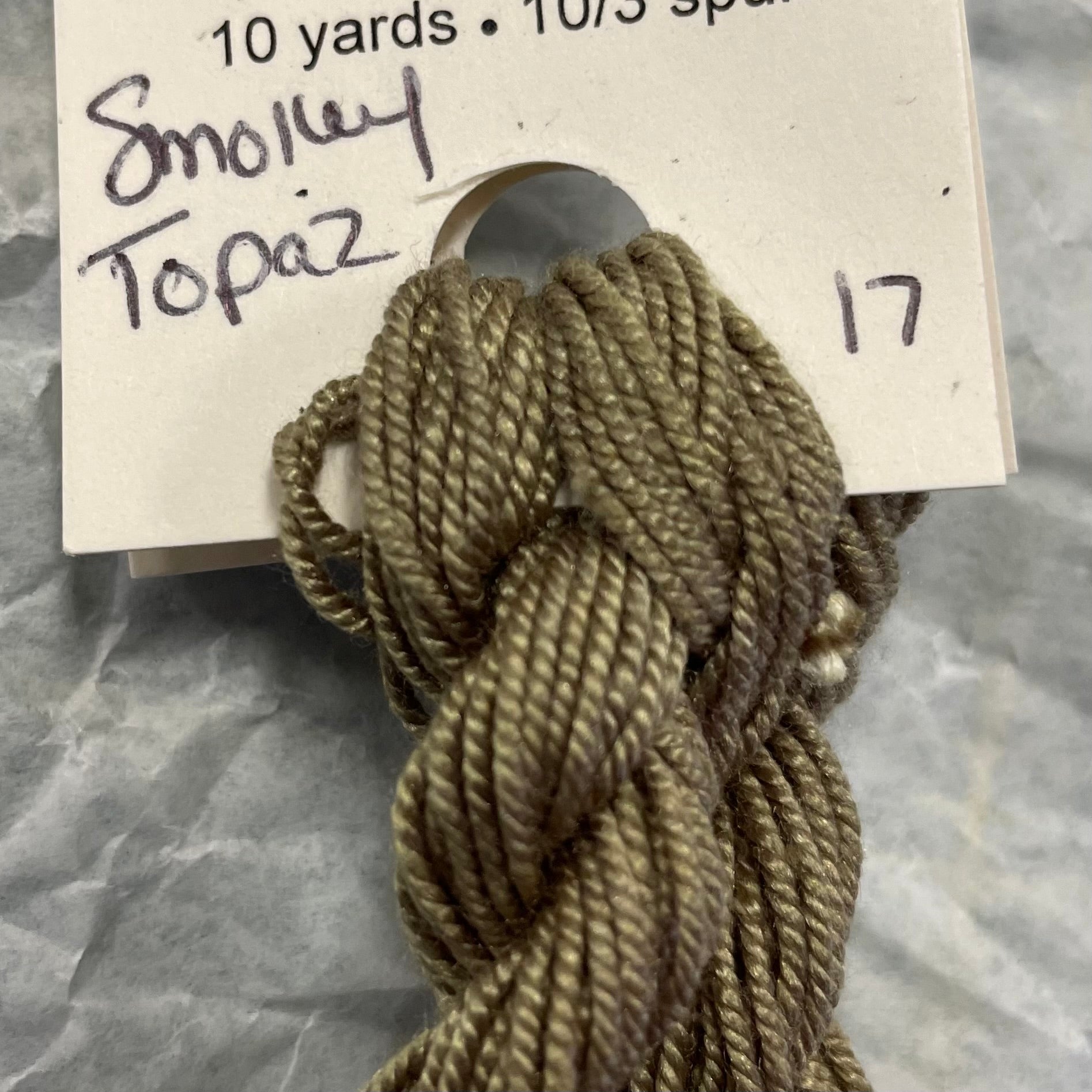 17 Smokey Topaz - Shinju Silk Thread Solid