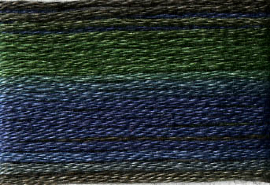 8025 Dark Greens Blues Variegated Floss