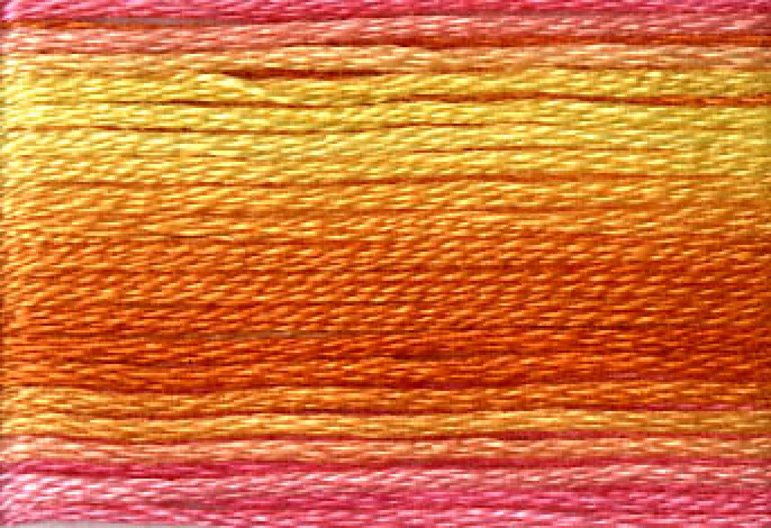 8046 Yellow Orange Pink Variegated Floss
