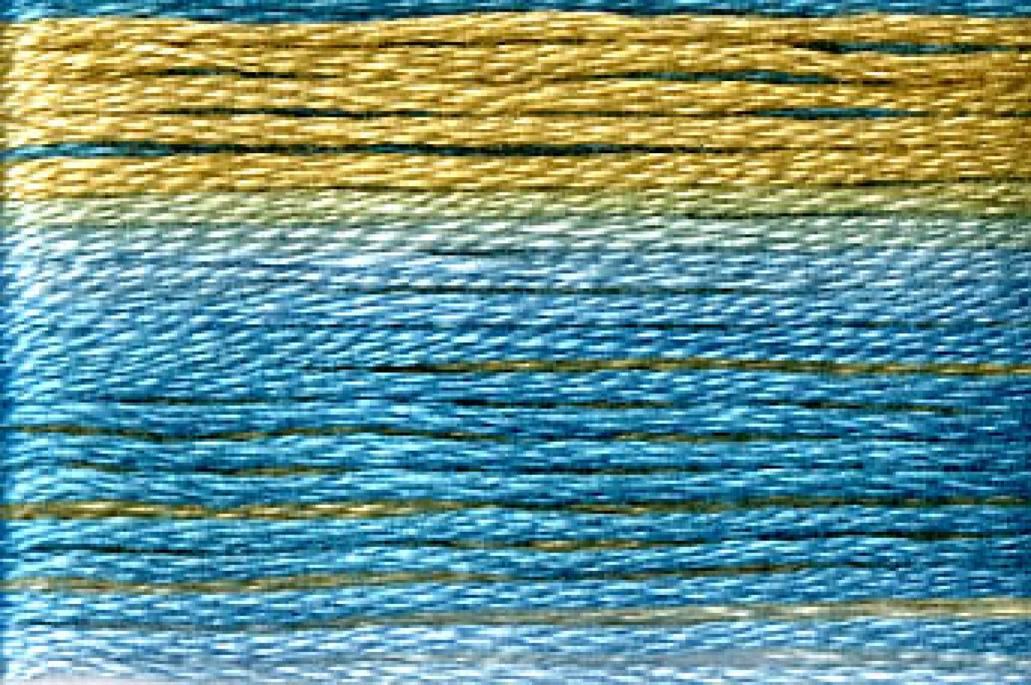 8076 Blues Tan Variegated Floss